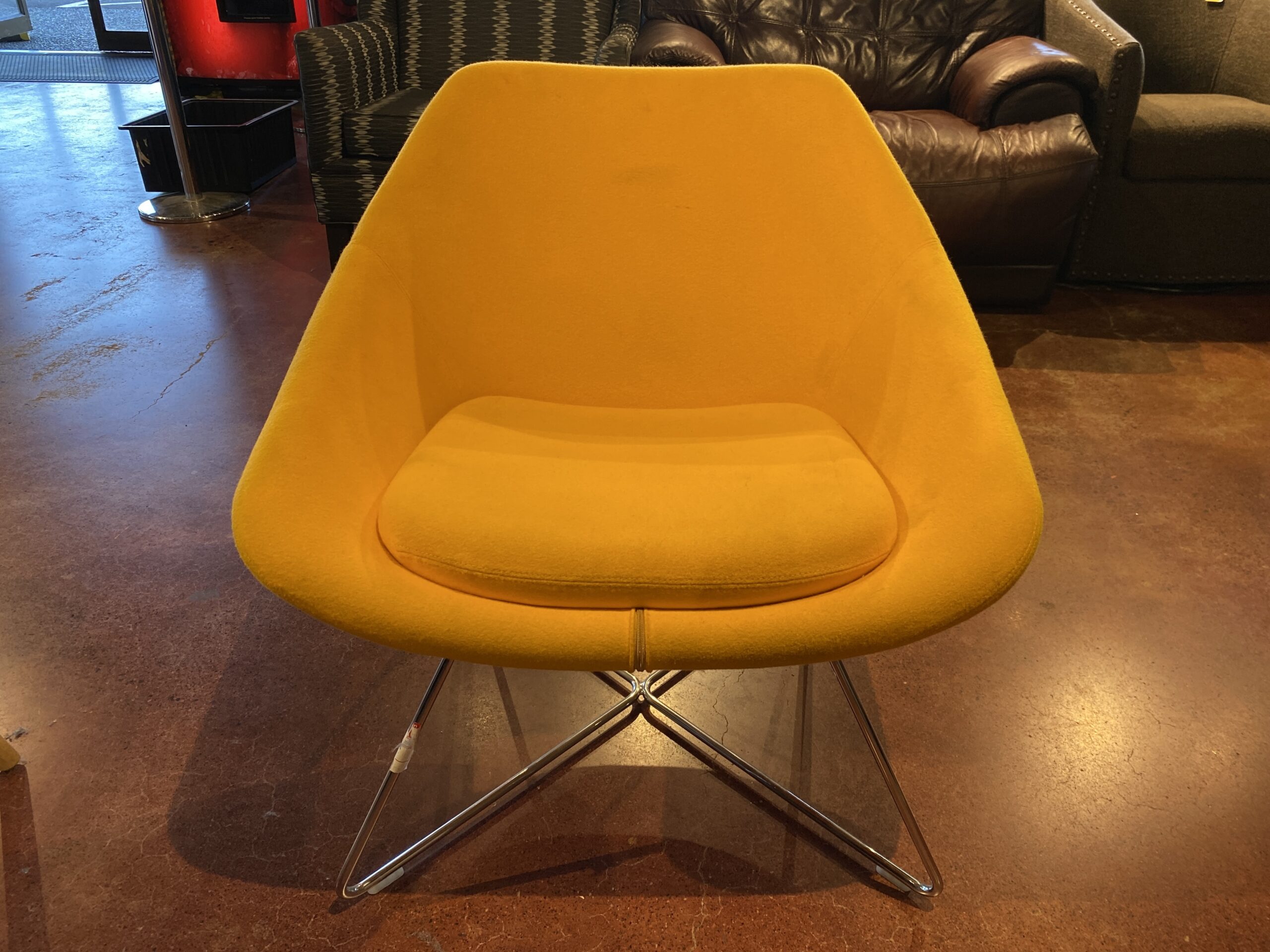 Modern Egg Yolk Accent Chair