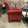 Bright Red Studded Accent Chair