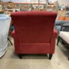 Bright Red Studded Accent Chair