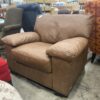 Italisofa Extra Wide Warm Brown Leather Chair