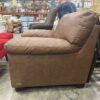 Italisofa Extra Wide Warm Brown Leather Chair