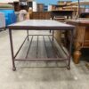 Purple Metal Coffee Table with Tile Top