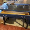 Glass Top Black Sofa Table