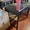 Glass Top Black Sofa Table