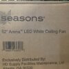 NEW! SEASONS 52" Arena LED White Ceiling Fan