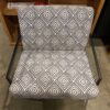 Geometric Fabric Upholstered Metal Frame Accent Chair