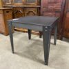 Industrial Brushed Black Metal End Table