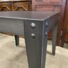 Industrial Brushed Black Metal End Table