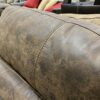 Multi Tonal Brown Leather Double Recliner Sofa