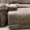 Multi Tonal Brown Leather Double Recliner Sofa