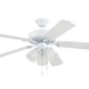 NEW! SEASONS 52" Arena LED White Ceiling Fan