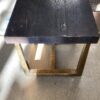 Restoration Hardware T-Brace Oak and Brass Side Table