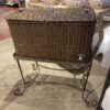 Brown Wicker Cooler On Stand