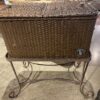 Brown Wicker Cooler On Stand