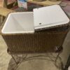 Brown Wicker Cooler On Stand