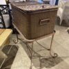 Brown Wicker Cooler On Stand