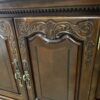 Executive Red Wood 9 Drawer 1 Door Floral Filigree Dresser