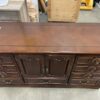 Executive Red Wood 9 Drawer 1 Door Floral Filigree Dresser