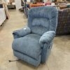 Demin Colored Corduroy Power and Manual Recliner