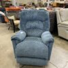 Demin Colored Corduroy Power and Manual Recliner