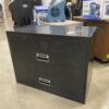 Black File Cabinet with Flipper Doors