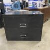 Black File Cabinet with Flipper Doors