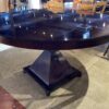 Espresso Brown Pyramid Base Dining Table