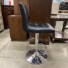 Modern Black Square Tufted Swivel Bar Stool