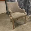 MOE'S Refined Rustic Canvas Back Stud Trim Accent Chair