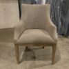 MOE'S Refined Rustic Canvas Back Stud Trim Accent Chair