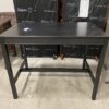 Classic Rectangular Black Wooden Bar Height Table