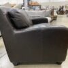 Modern Dark Brown Faux Leather Loveseat