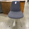 Charcoal Gray Fabric Eiffel Tower Dining Chair