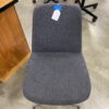 Charcoal Gray Fabric Eiffel Tower Dining Chair