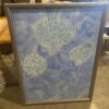 Painted Blue Puff Ball Flowers Art Frame