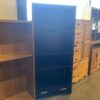 Sleek Black Bookcase With 1 Drawer