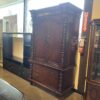 Twisted Column Design Dark Wood Armoire