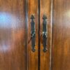 Twisted Column Design Dark Wood Armoire