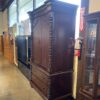 Twisted Column Design Dark Wood Armoire