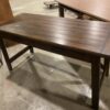 Dark Rustic Hardwood 2 Drawer Modern Work Desk