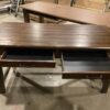 Dark Rustic Hardwood 2 Drawer Modern Work Desk