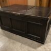 Espresso Brown Lift Top Coffee Table on Wheels