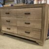 Ash Grey Minimal 6-Drawer Dresser