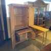 Blonde Hide-Away Desk Cabinet