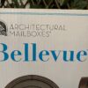 NEW! Bellevue Steel Post Mount Mailbox, Rubbed Bronze