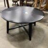 Black X Bottomed Circular Coffee Table