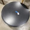 Black X Bottomed Circular Coffee Table