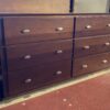 Brown Doublewide Dresser w/ Silver Oval Hardware