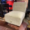 Subtle Tuft Pale Tan Slipper Chair