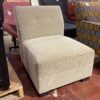 Subtle Tuft Pale Tan Slipper Chair